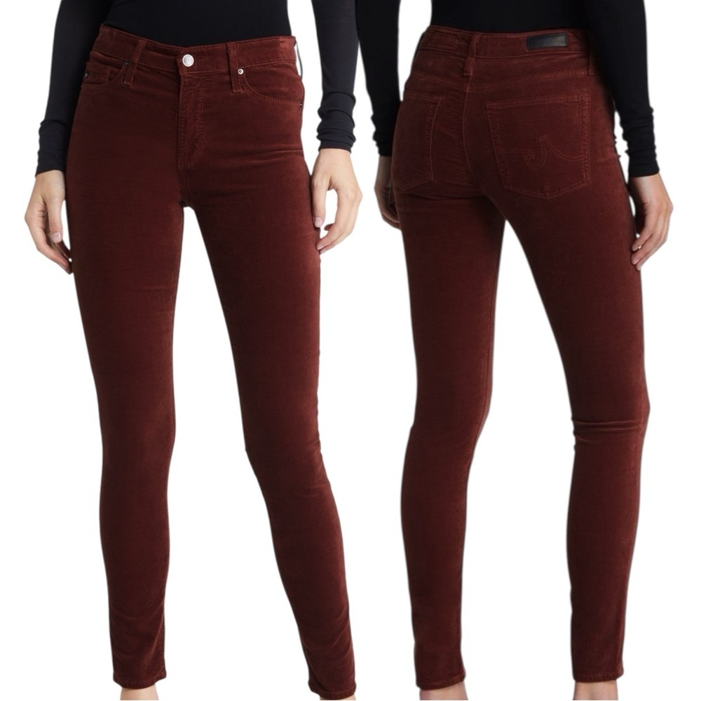 AG LOS ANGELES The Farrah High Rise Waist Skinny Velvet Jeans SZ 23 - Picture 3 of 5